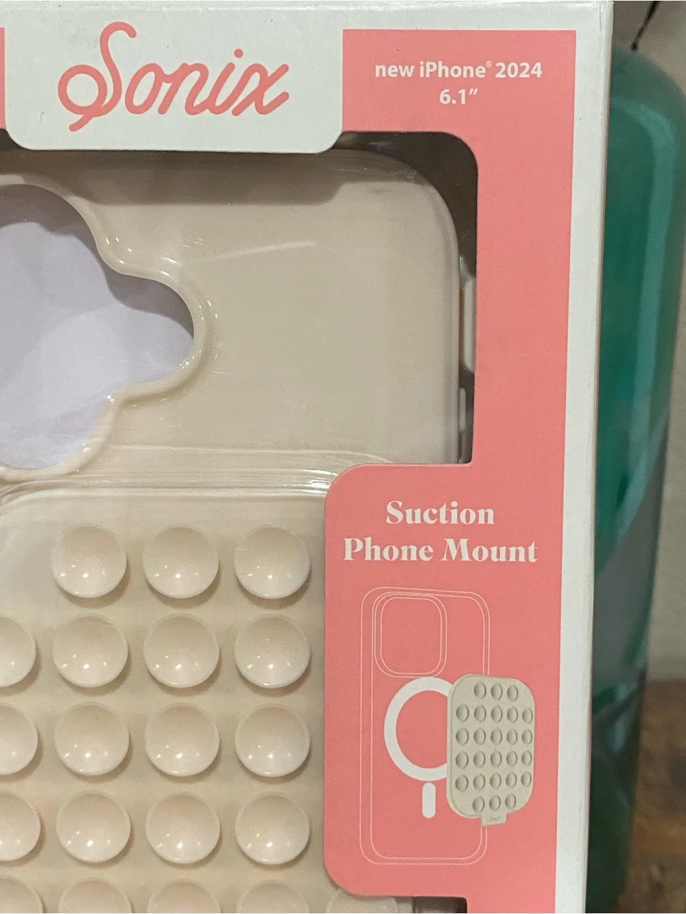 Sonix Cream Suction Phone Case for iPhone 26, Pop Grip, MagSafe Compatible, new!